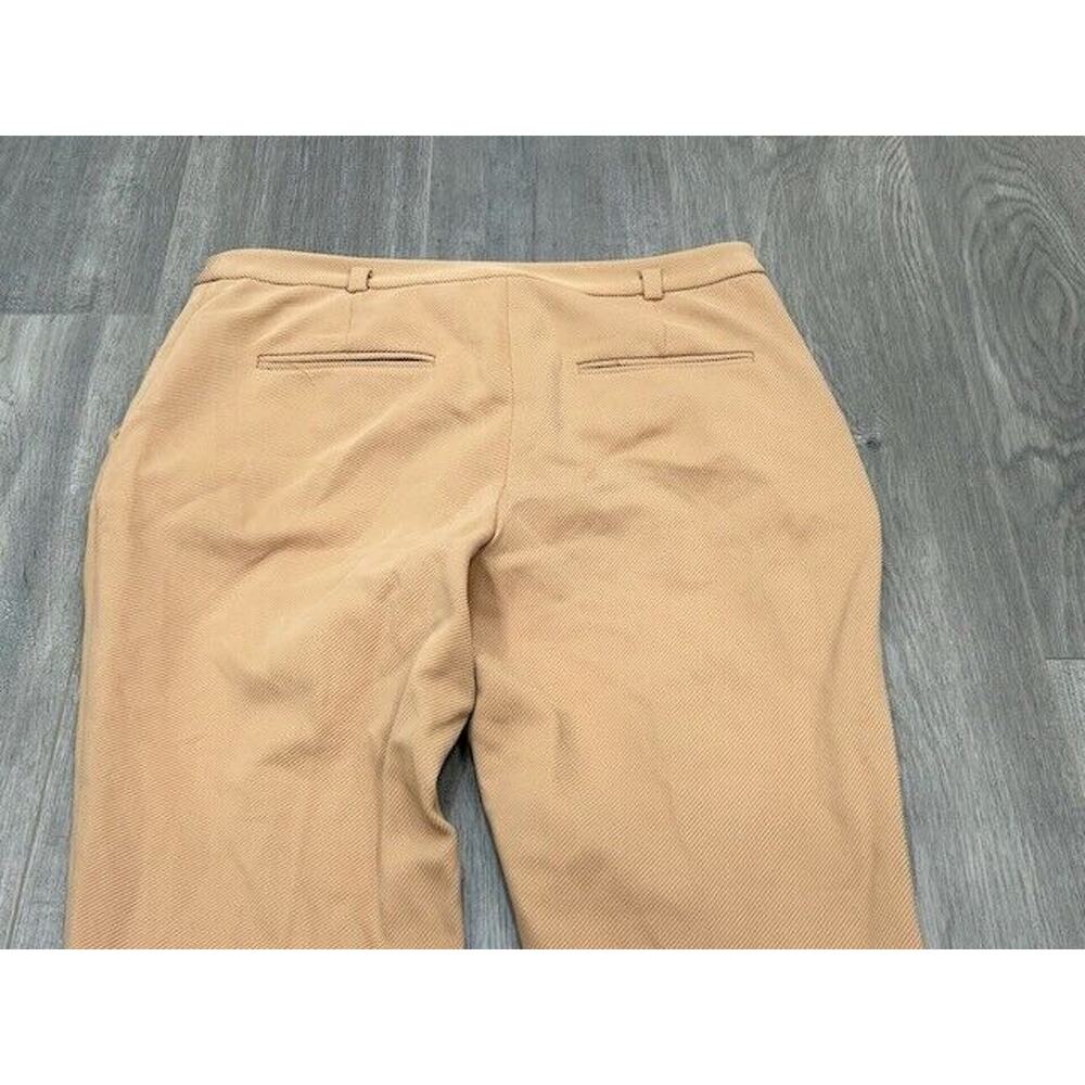 Diane Von Furstenberg Womens Dezzie Bootcut Pants Pleated Career Tan Size 12 - Picture 3 of 10